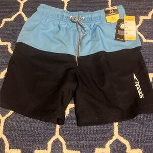 Speedo Men's Light & Dark Blue Swim Trunks